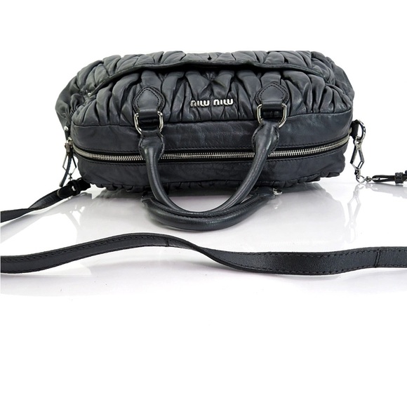 Miu Miu Black Leather Satchel - Picture 6 of 14